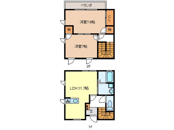 プレタメゾン壱号館の物件間取画像